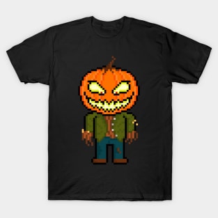 Pixel Monster Pumpkin Head T-Shirt